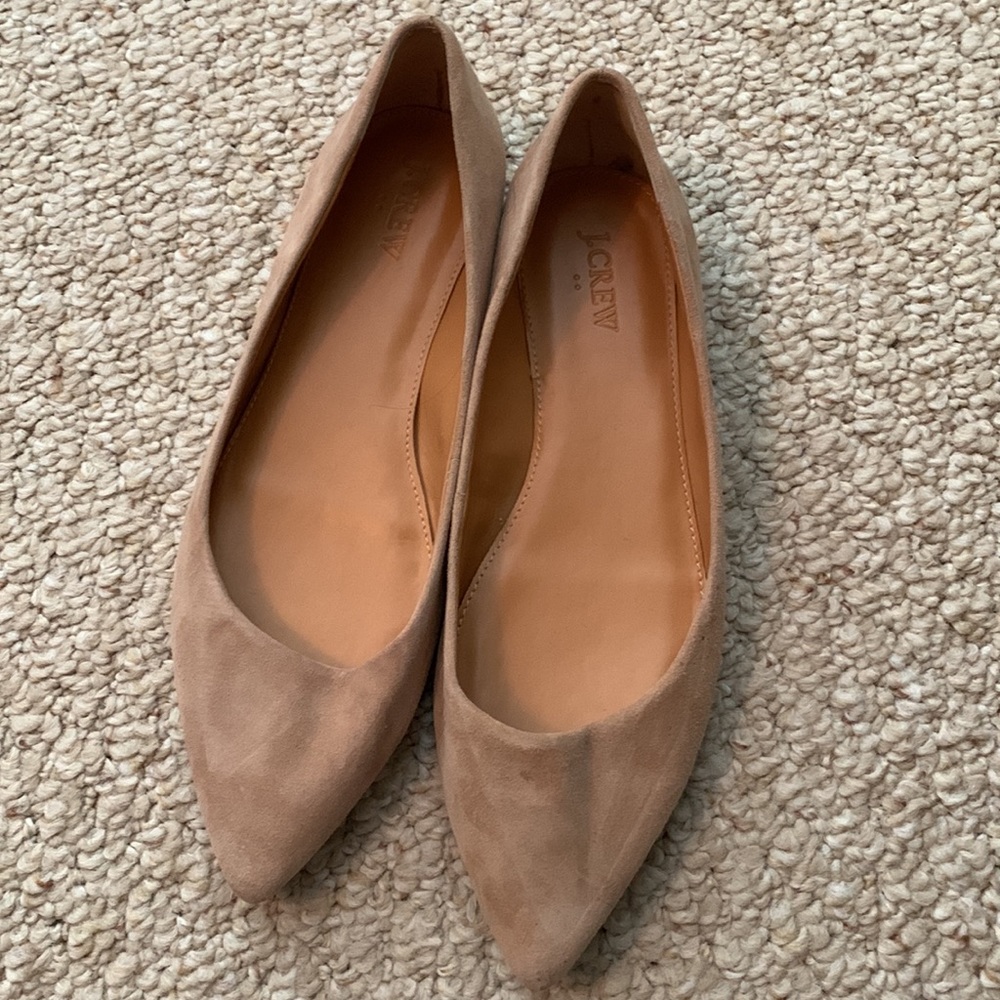 J. Crew Taupe Suede Flats